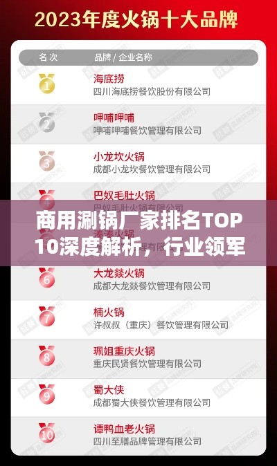 商用涮锅厂家排名TOP10深度解析，行业领军者的崛起之路