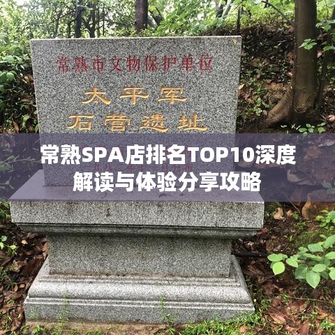 常熟SPA店排名TOP10深度解读与体验分享攻略