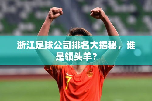 浙江足球公司排名大揭秘，谁是领头羊？